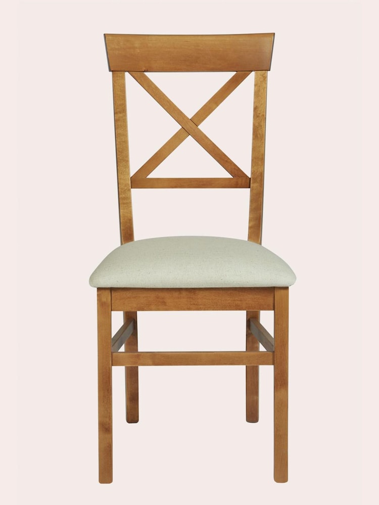 Laura Ashley Set of 2 Honey Gold Balmoral Dining Chairs - Image 2 of 4