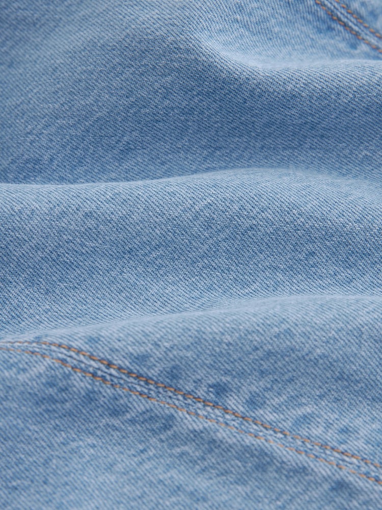 Mid Blue Panelled Denim Maxi Skirt - Image 7 of 7