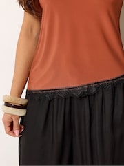 PixieGirl Petite Red Lace Trim Camisoles - Image 4 of 5