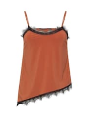 PixieGirl Petite Red Lace Trim Camisoles - Image 5 of 5