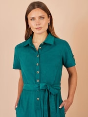 Yumi Blue Cord Relaxed Jumpsuit - Image 3 of 4