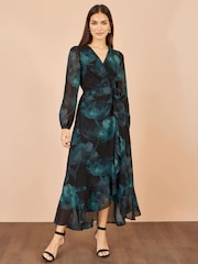 Yumi Kukallinen, pitkähihainen Midi-kietaisumekko - Kuva 2 / 5