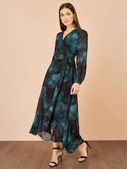 Yumi Kukallinen, pitkähihainen Midi-kietaisumekko - Kuva 4 / 5