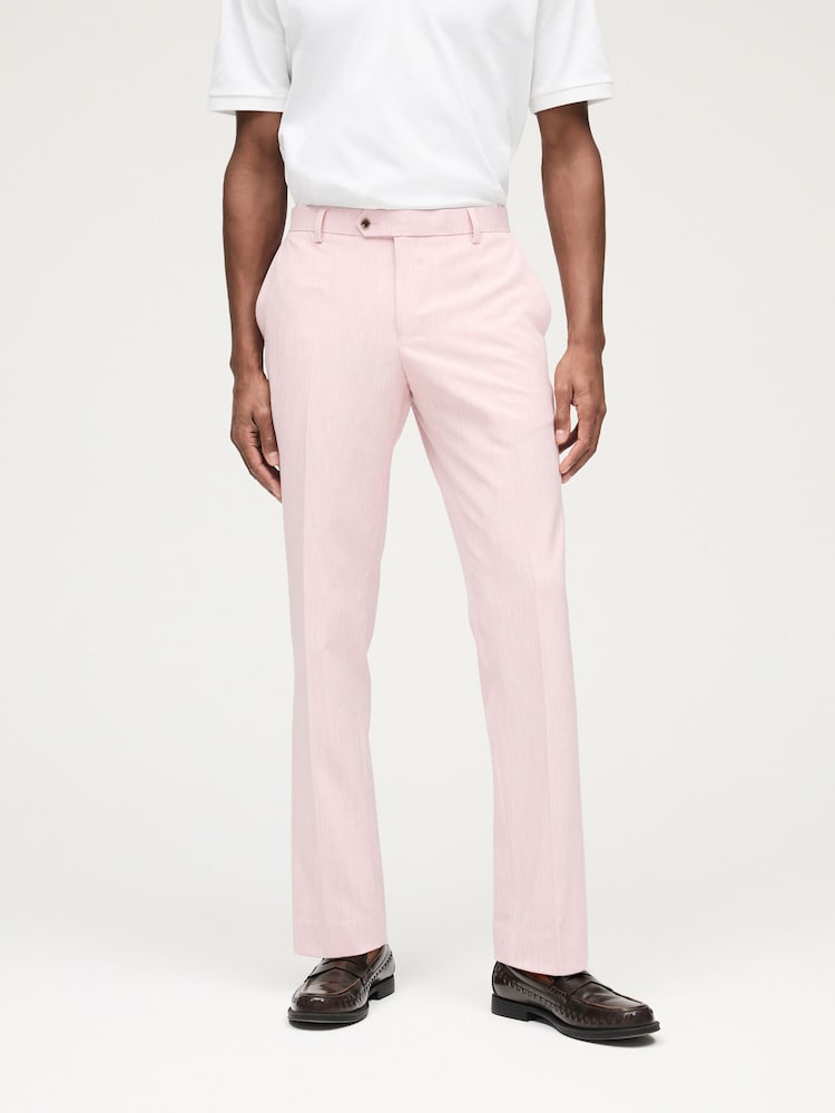 Pink Slim Fit Motionflex Stretch Suit Trousers - Image 1 of 9