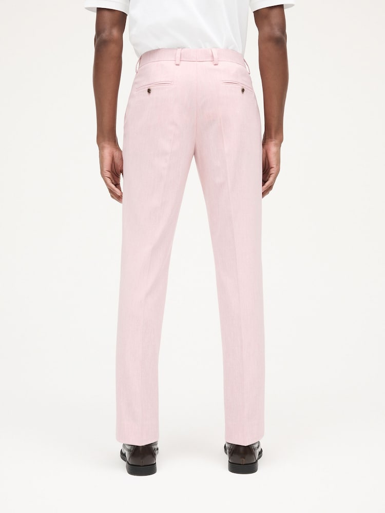 Pink Slim Fit Motionflex Stretch Suit Trousers - Image 2 of 9