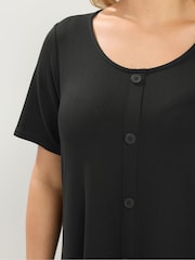 Yours Curve Black Soft Touch Button Top - Image 4 of 5