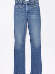 FatFace Blue Fly Flare Plait Detail Jeans - Image 6 of 6