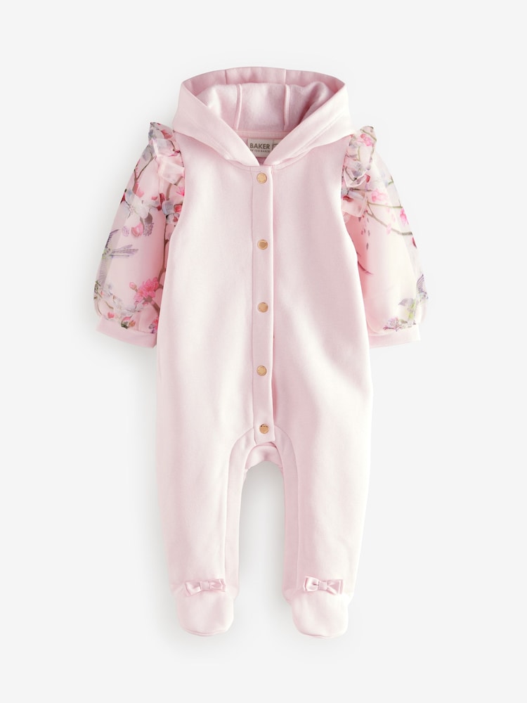 Baker by Ted Baker Pink Organza Sleeve Pramsuits - Image 2 of 6