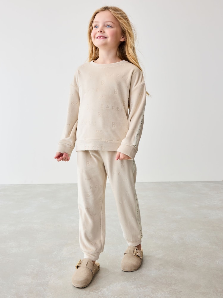 Baker by Ted Baker Stone Embossed Branded Pyjama Set - Image 2 of 7