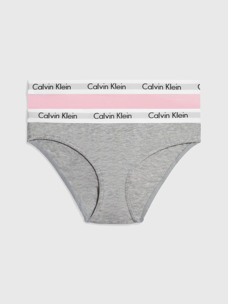 Calvin Klein Pink Modern Cotton Girls Bikini Underwears 2 Pack - Image 1 of 2