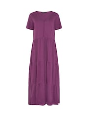 M&Co Purple Notch Neck Dress - Image 5 of 5