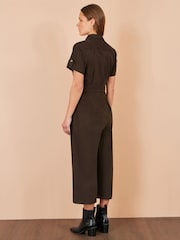 Yumi Brown Cord Relaxed Jumpsuit - Image 4 of 4