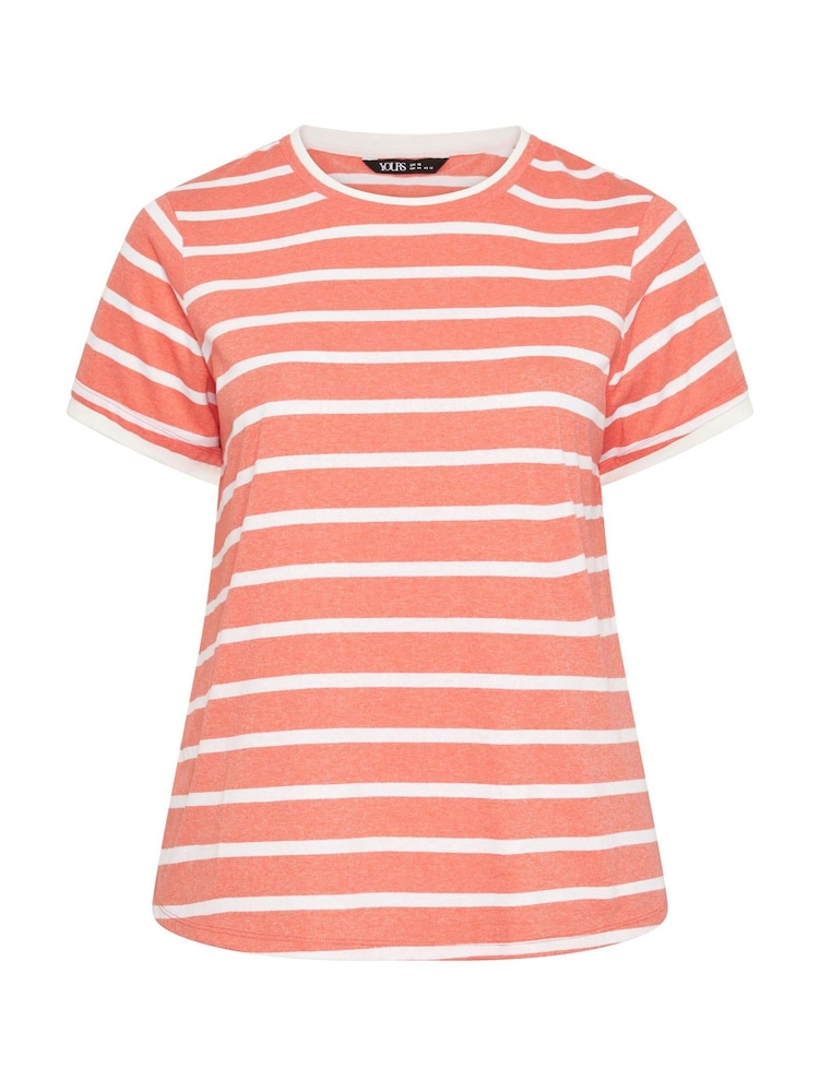 Yours Curve Orange Long Sleeve Contrast Square Neck Top - Image 5 of 5 Yours Curve Orange Long Sleeve Contrast Square Neck Top - Image 5 of 5