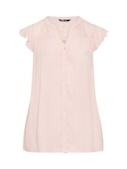 Yours Curve Pink Lace Detail Blouse - Image 5 of 5