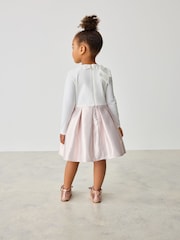 Baker by Ted Baker rožnata Teksturirana prešita pentlja Podrobnosti obleka - Slika 3 iz 13