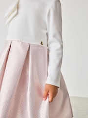 Baker by Ted Baker rožnata Teksturirana prešita pentlja Podrobnosti obleka - Slika 6 iz 13