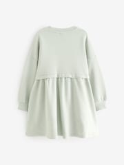 Sage zelena - Baker by Ted Baker 100% bombaž embossed z blagovno znamko pulover - Slika 8 iz 11