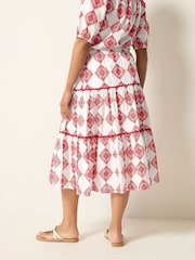 M&Co Cream Printed Tile Maxi Skirt - Image 3 of 5