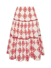 M&Co Cream Printed Tile Maxi Skirt - Image 5 of 5