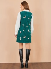 Blå - Yumi Crane Brodert Pinafore-kjole - Bilde 5 av 5