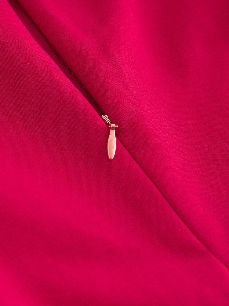 Baker by Ted Baker Red Satin Collar and Bow Dress - Image 10 of 10
