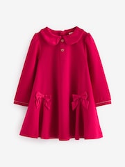 Baker by Ted Baker Red Satin Collar and Bow Dress - Image 7 of 10