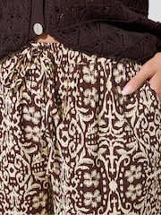 Yours Curve Brown Animal Print Limited Wide Leg Trousers - Image 4 of 6