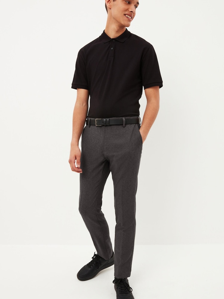 Grey Skinny Machine Washable Plain Front Smart Trousers - Image 2 of 7