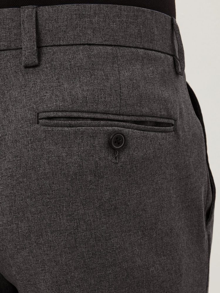 Grey Skinny Machine Washable Plain Front Smart Trousers - Image 7 of 7