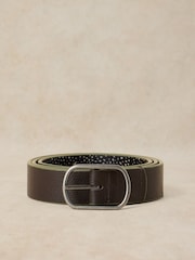 White Stuff Brown Reversible Leather Belt - Image 1 of 3