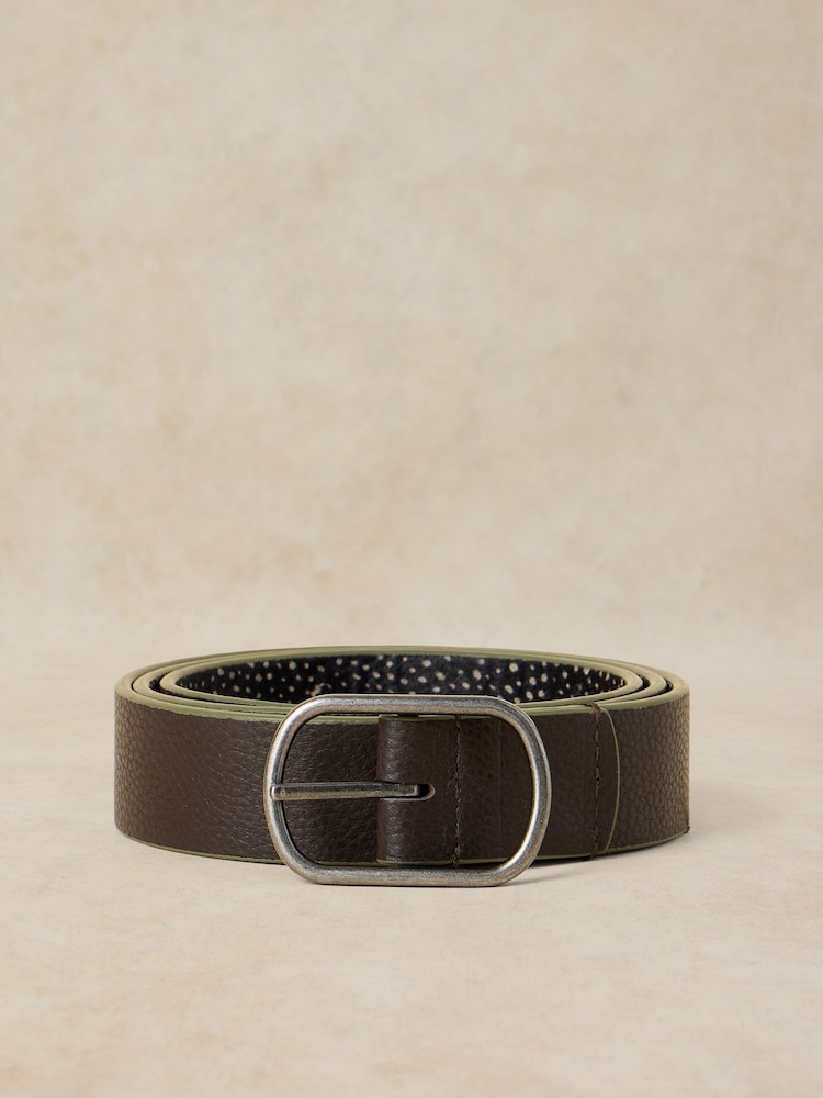 White Stuff Brown Reversible Leather Belt - Image 1 of 3
