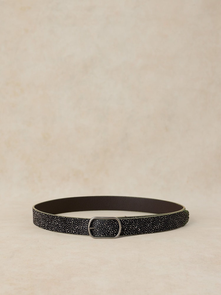 White Stuff Brown Reversible Leather Belt - Image 2 of 3