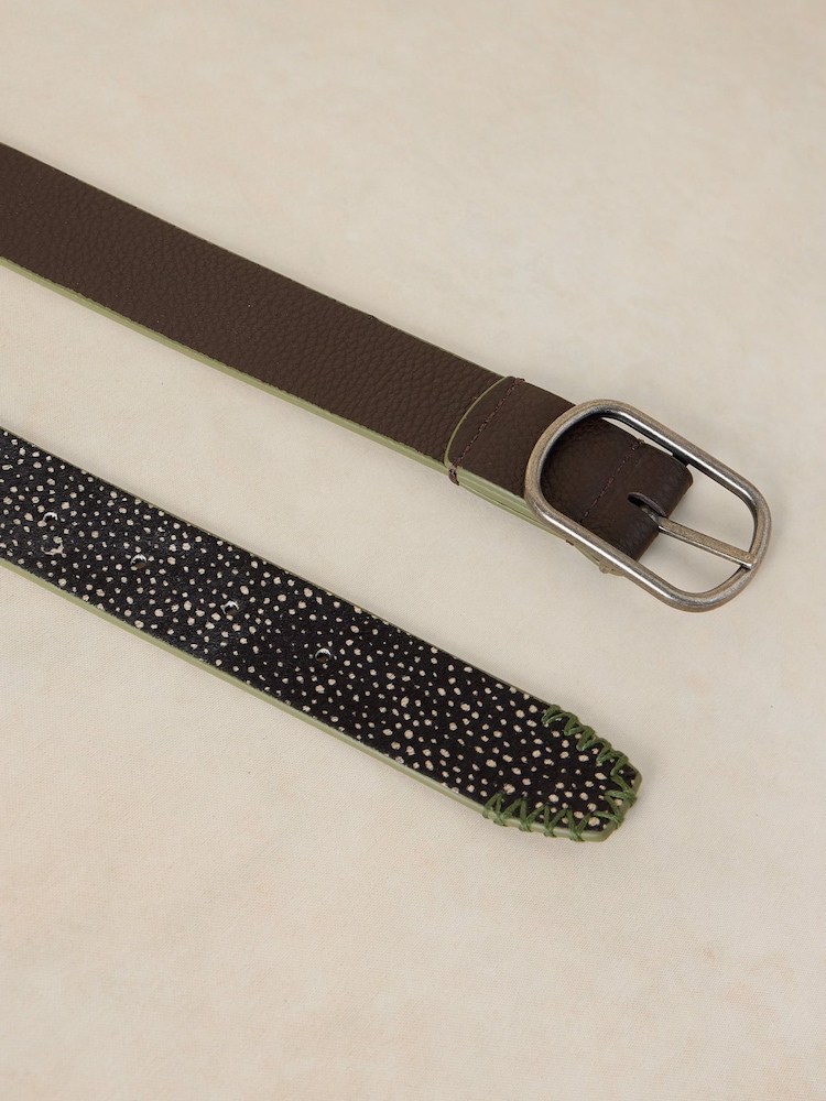 White Stuff Brown Reversible Leather Belt - Image 3 of 3