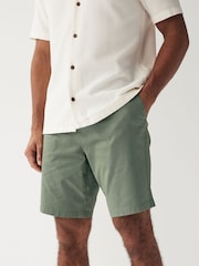 Sage Green Slim Fit Stretch Chinos Shorts - Image 1 of 8