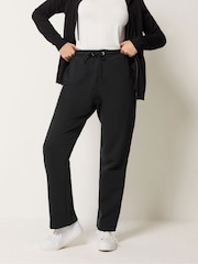 M&Co Black Straight Leg Joggers - Image 1 of 6