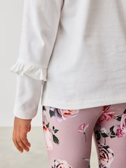 Baker by Ted Baker Neutral Floral Print Top And Leggings Set - Image 6 of 10