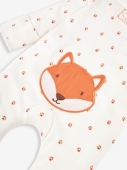 JoJo Maman Bébé Cream Fox Sleepsuit - Image 7 of 8