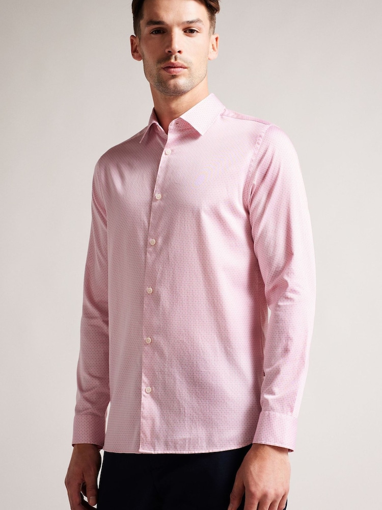 Ted Baker Mini Pink Willet Pl Long Sleeves Geo Shirt - Image 1 of 5