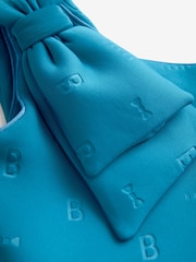 أزرق على أخضر أزرق - فستان سكوبا مطرّز بفيونكة من Baker by Ted Baker - صورة 13 من 15