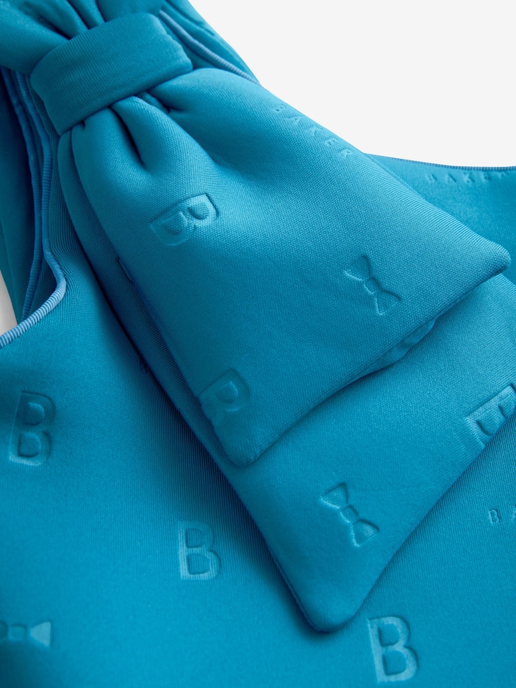 أزرق على أخضر أزرق - فستان سكوبا مطرّز بفيونكة من Baker by Ted Baker - Image 13 of 15