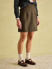 Joules Bramble Brown Tweed Skirt - Image 1 of 8
