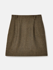 Joules Bramble Brown Tweed Skirt - Image 8 of 8