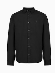 AllSaints Black Crome Hawthorne Long Sleeved Shirt - Image 5 of 5