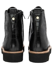 Ravel Black chrome Leather Ankle Boots - Image 3 of 4