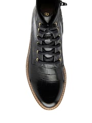 Ravel Black chrome Leather Ankle Boots - Image 4 of 4