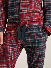 Joules Goodnight Red Check Christmas Pyjamas - Image 4 of 6