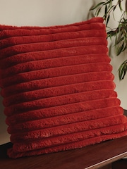 Catherine Lansfield Orange Catherine Lansfield Soft and Cosy Ribbed Cushion - Image 2 of 4