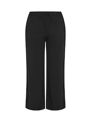 Yours Curve Black Soft Touch Wide Leg Trousers - Image 5 of 5