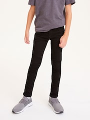 Schwarzer Denim - Megastretch-Jeans mit verstellbarem Bund (3–16 J.) - Bild 1 von 4