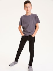 Schwarzer Denim - Megastretch-Jeans mit verstellbarem Bund (3–16 J.) - Bild 2 von 4